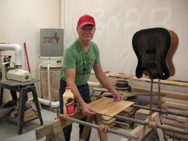 Bob Logan working on a Custom Guitar